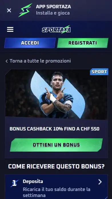 Cashback sulle scommesse