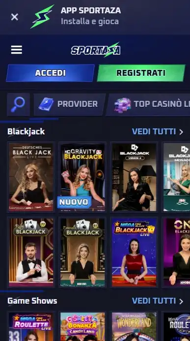 Blackjack mobile