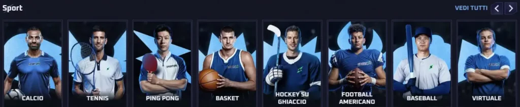 Sport Disponibili sull’App Sportaza